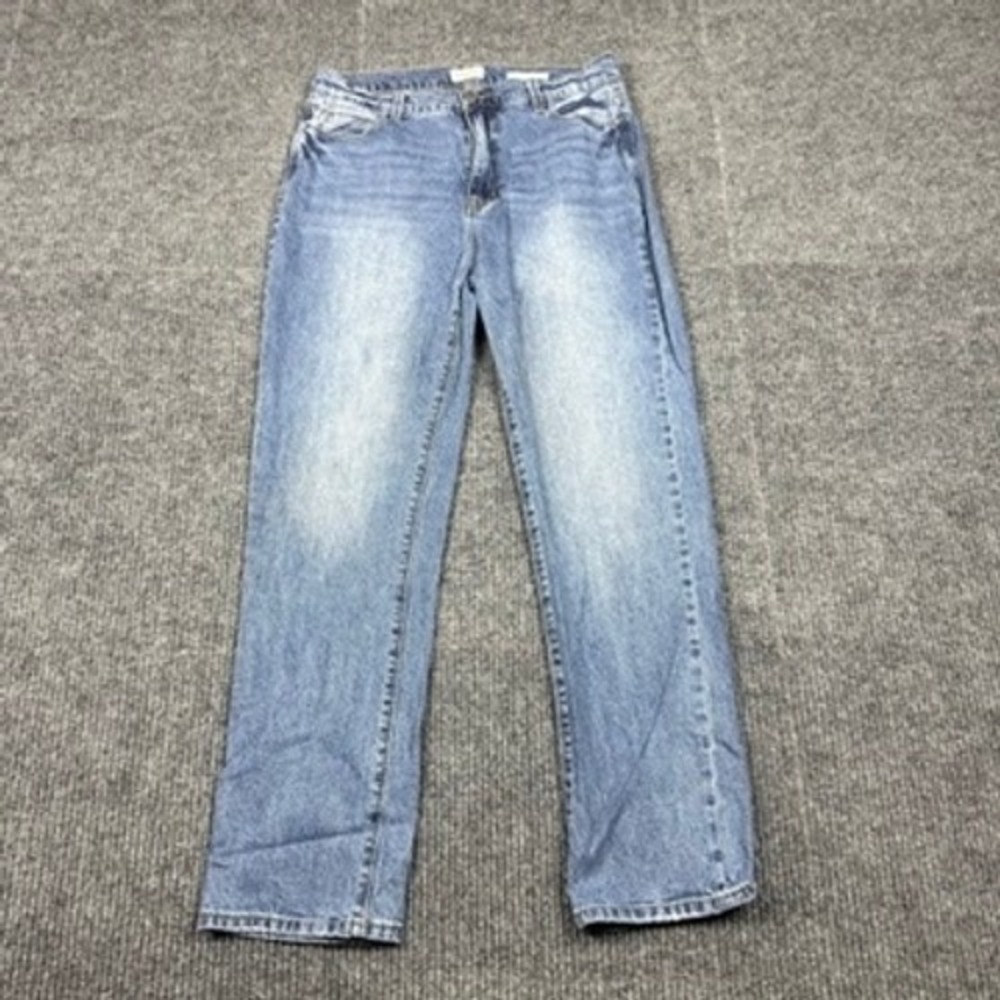 Curve Appeal Leenah Easy Fit Straight Leg Jeans Medium Wash Size 8/29